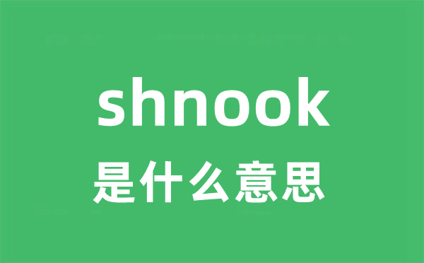 shnook是甚么意义
