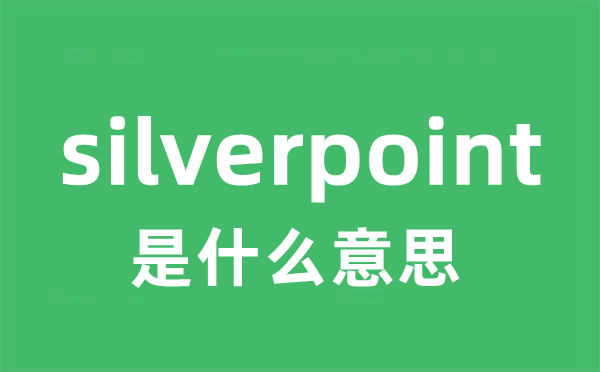 silverpoint是甚么意义