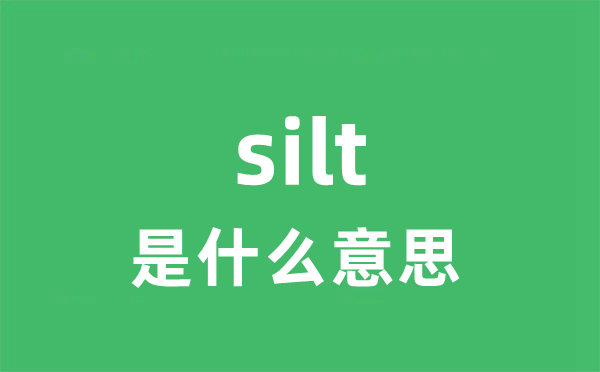 silt是甚么意义