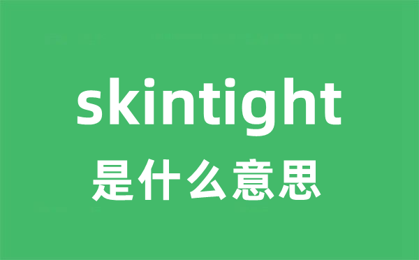 skintight是甚么意义