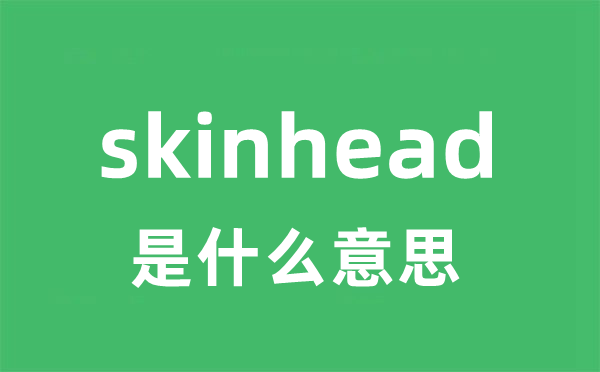 skinhead是甚么意义