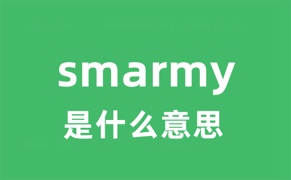 smarmy是甚么意义
