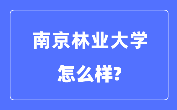 南京林业大学是985仍是211,南京林业大学怎样样?