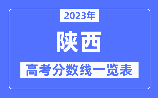 2023年陕西高考分数线一览表(含一本,二本,专科分数线)