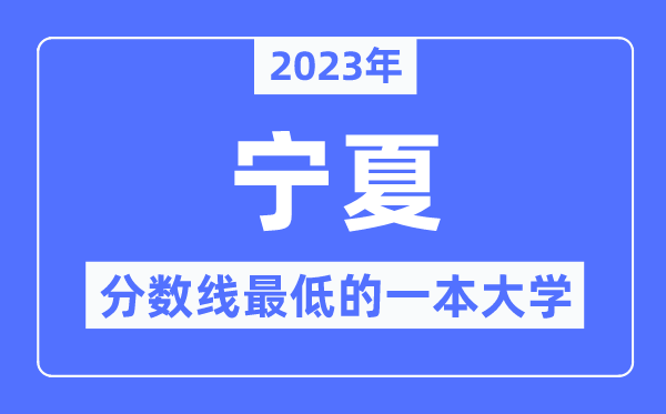 2023年宁夏分数线最低的一本大学有哪些？
