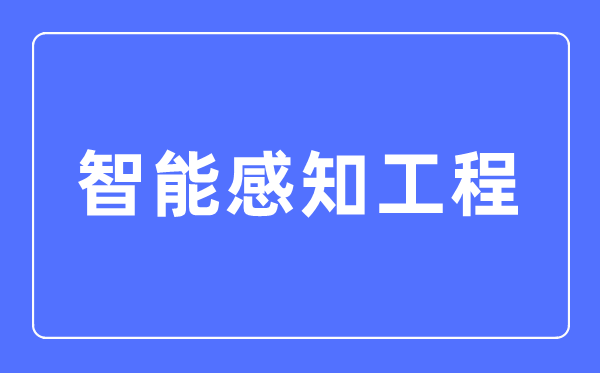 智能感知工程专业首要学甚么,智能感知工程专业的失业标的目的和远景阐发