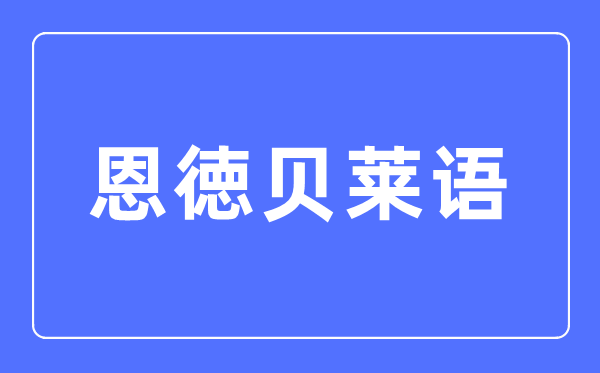 恩徳贝莱语专业首要学甚么,恩徳贝莱语专业的失业标的目的和远景阐发