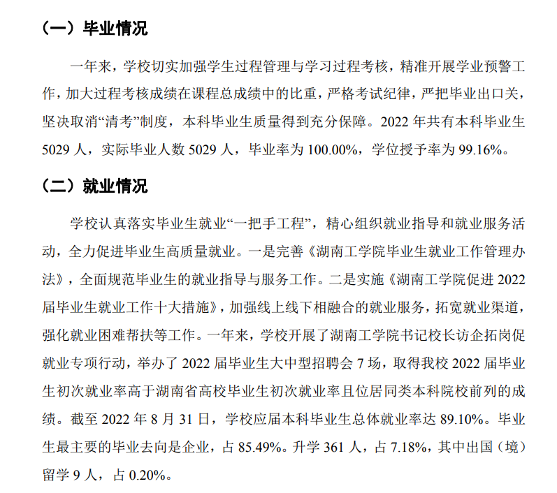 湖南工学院失业率及失业远景怎样样,好失业吗?