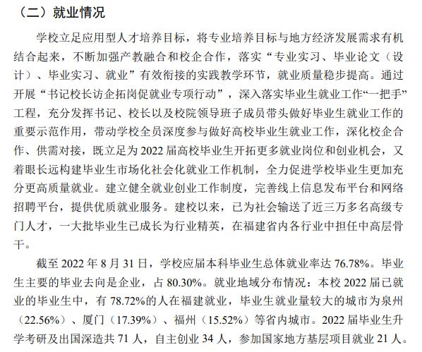 泉州信息工程学院失业率及失业远景怎样样,好失业吗？
