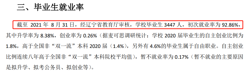 大连东软信息学院失业率及失业远景怎样样,好失业吗？