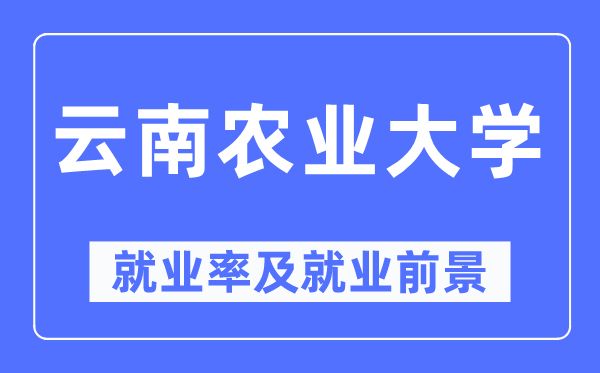 云南农业大学失业率及失业远景怎样样,好失业吗？