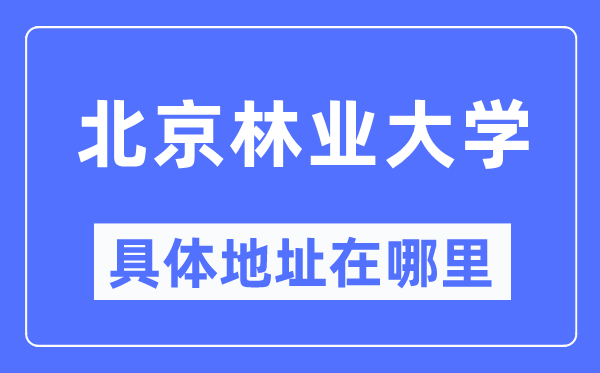 北京林业大学详细地点在那里,在北京的哪一个区？