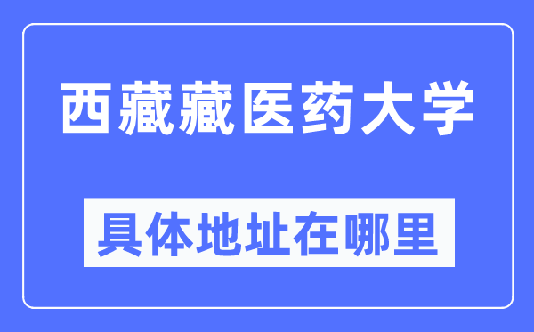 西藏藏医药大学详细地点在那里,在哪一个都会，哪一个区？