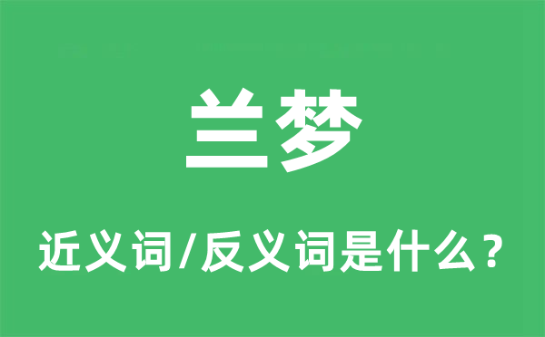 梦熊的近义词和反义词是甚么,梦熊是甚么意义