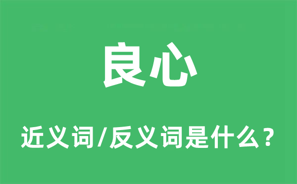 知己的近义词和反义词是甚么,知己是甚么意义
