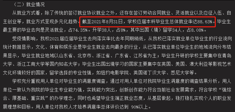 青岛片子学院失业率及失业远景怎样样,好失业吗？