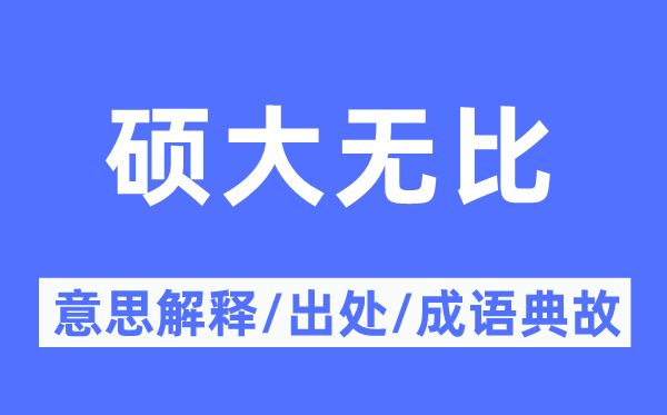 巨大非常的意义诠释,巨大非常的来由及针言典故