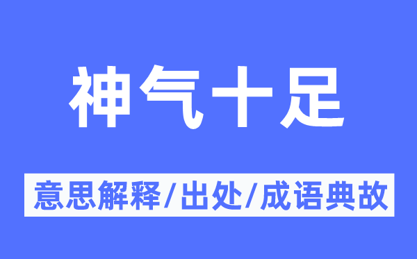 神情实足的意义诠释,神情实足的来由及针言典故