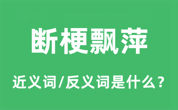 处处为家的近义词和反义词是甚么,处处为家是甚么意义
