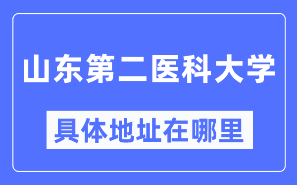 山东第二医科大学详细地点在那里,哪一个都会,哪一个区？