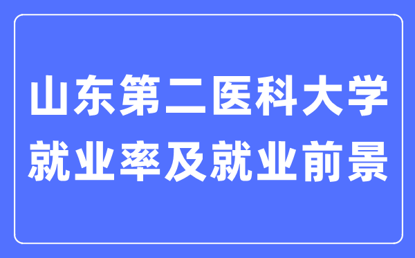 山东第二医科大学失业率及失业远景怎样样,好失业吗?