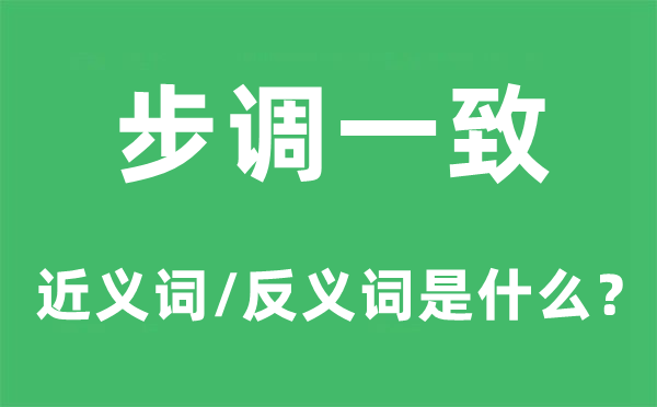 步调分歧的近义词和反义词是甚么,步调分歧是甚么意义