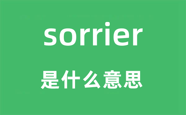 sorrier是甚么意义,sorrier怎样读,中文翻译是甚么