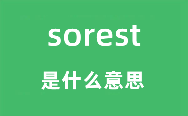 sorest是甚么意义,sorest怎样读,中文翻译是甚么