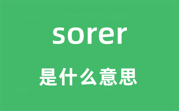 sorer是甚么意义,sorer怎样读,中文翻译是甚么