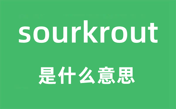 sourkrout是甚么意义,sourkrout怎样读,中文翻译是甚么