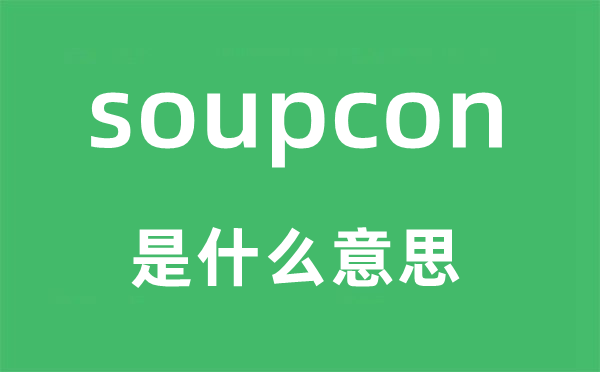 soupcon是甚么意义,soupcon怎样读,中文翻译是甚么