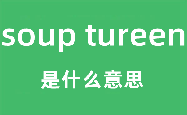 soup tureen是甚么意义,中文翻译是甚么