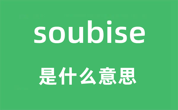soubise是甚么意义,soubise怎样读,中文翻译是甚么