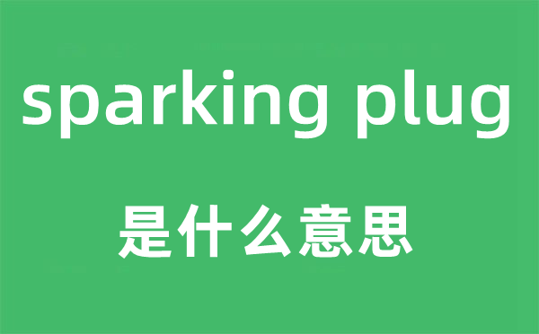 sparking plug是甚么意义,中文翻译是甚么