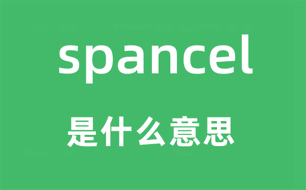 spancel是甚么意义,spancel怎样读,中文翻译是甚么