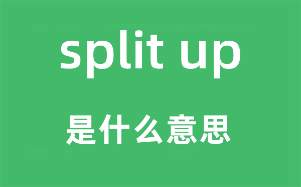 split up是甚么意义,中文翻译是甚么