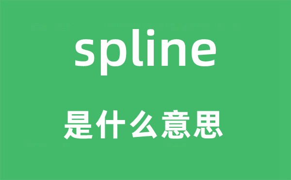 spline是甚么意义,spline怎样读,中文翻译是甚么