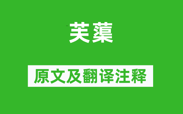 李渔《芙蕖》原文及翻译正文,诗意诠释
