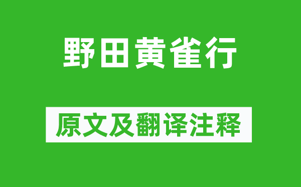 曹植《野田黄雀行》原文及翻译正文,诗意诠释