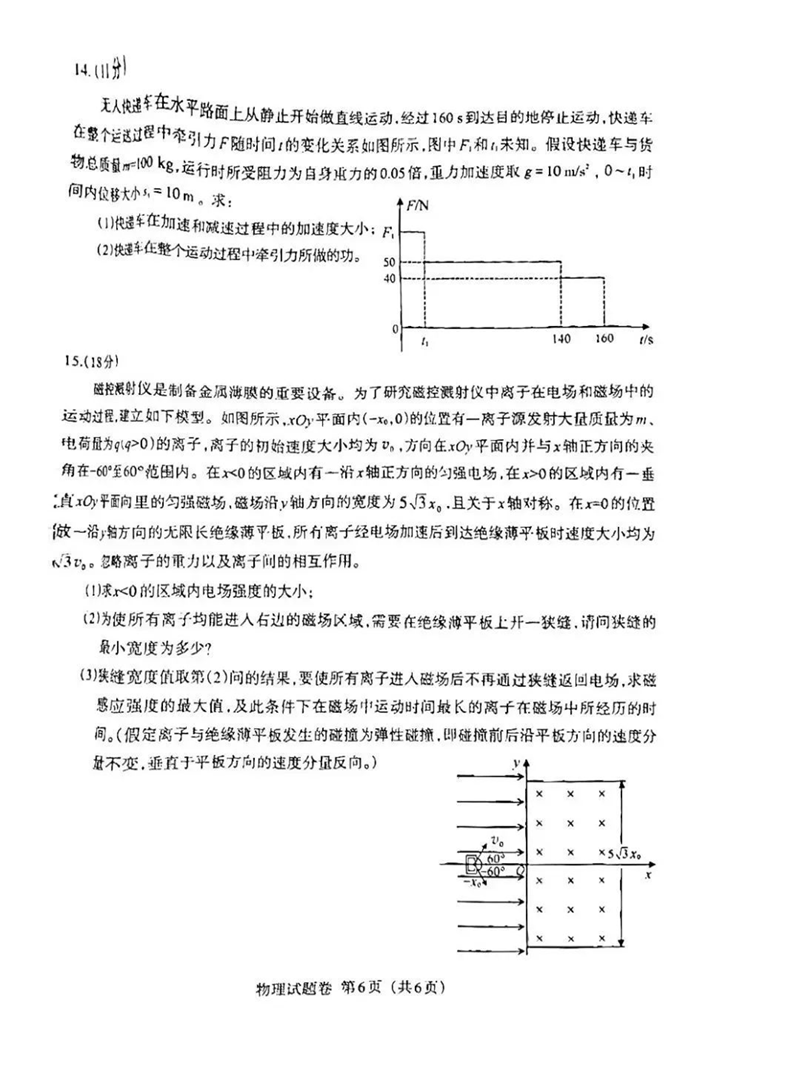 新高考2024七省联考物理试卷及谜底剖析