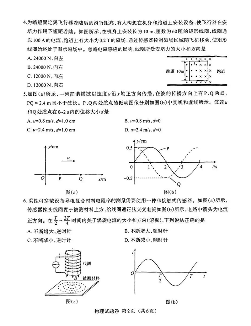 新高考2024七省联考物理试卷及谜底剖析