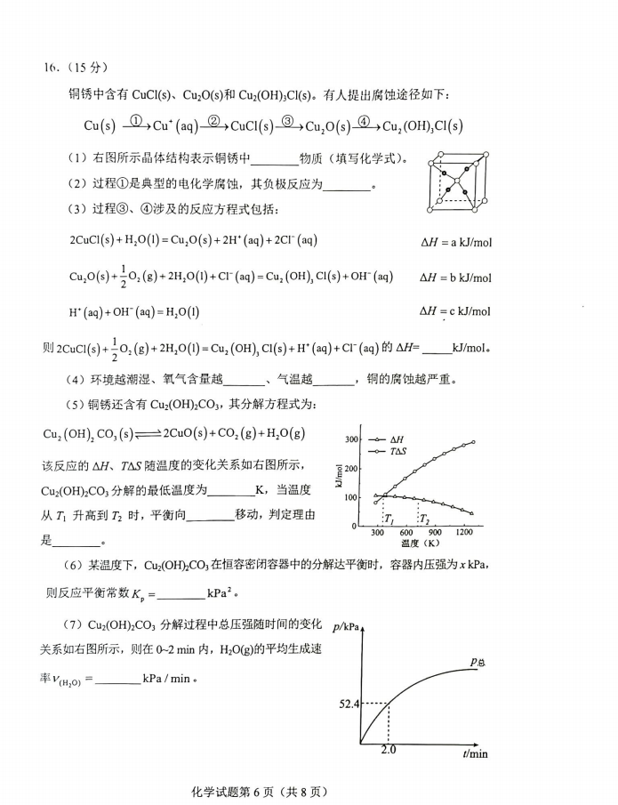 新高考2024九省联考化学试卷及谜底剖析