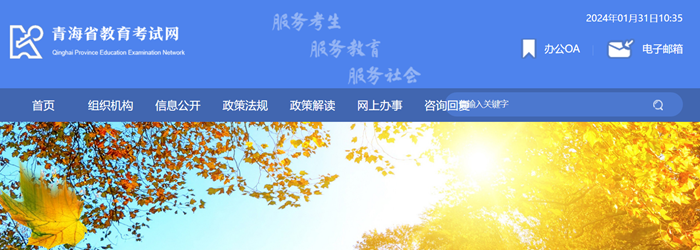 青海省教导测验网官网进口（//www.qhjyks.com/）