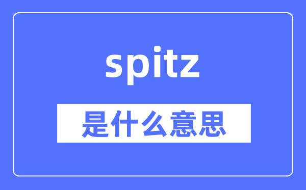 spitz是甚么意义,spitz怎样读,中文翻译是甚么