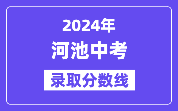 2024年河池中考登科分数线一览表（含积年分数线） 