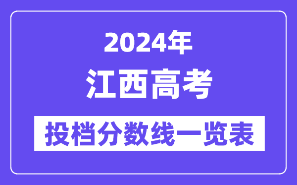 2024年江西高考投档分数线一览表（本科、专科、物理、汗青）