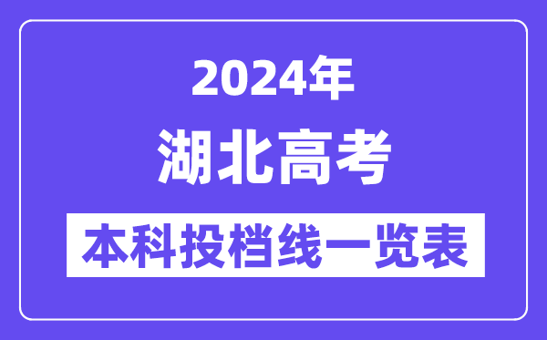 湖北2024年高考本科批投档线一览表(2025年参考)