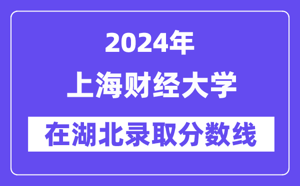 上海财经大学2024年在湖北登科分数线一览表（2025年参考）