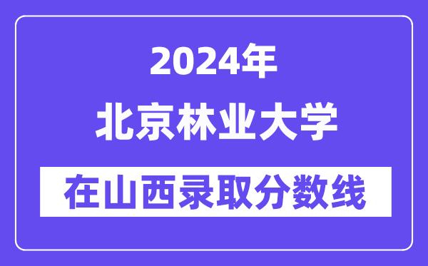 北京林业大学2024年在山西登科分数线一览表(2025年参考)