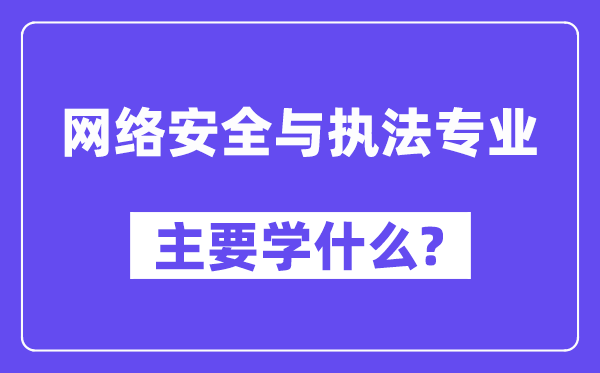 收集宁静与法律专业首要学甚么？附收集宁静与法律专业课程目次